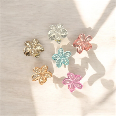 Pack of 3 Mini Floral Claw Clip 