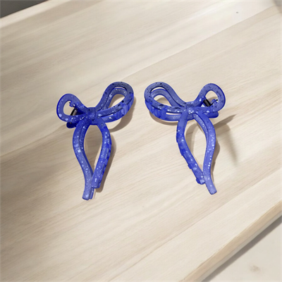 Bow Claw Clip (Navy Blue)