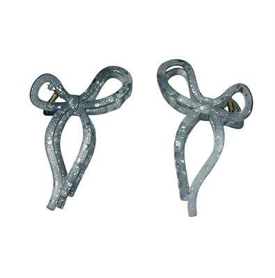 Bow Claw Clip (Grey)