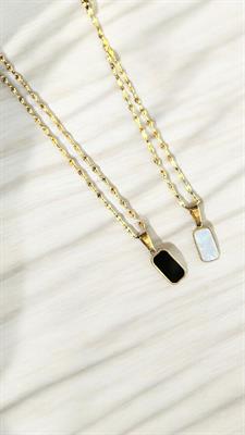 Dual Stone Pendant Necklace