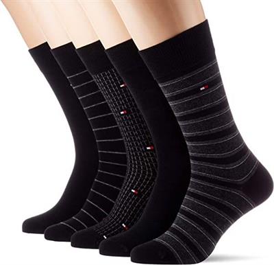 (OEM) TOMMY HILFIGER - MEN Socks 🧦 HARD GIFTBOX STRIPE AND DOT 5 PACK (MIX)