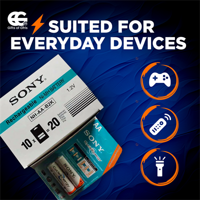 Sony AA Rechargeable Batteries – 4600mAh (Pack of 2)