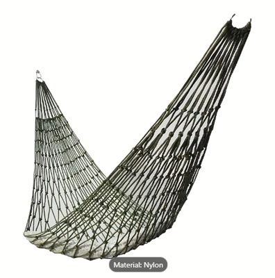 Nylon Rope Mesh Hammock For Outdoor Sleeping, Net Hanging Bed Swing