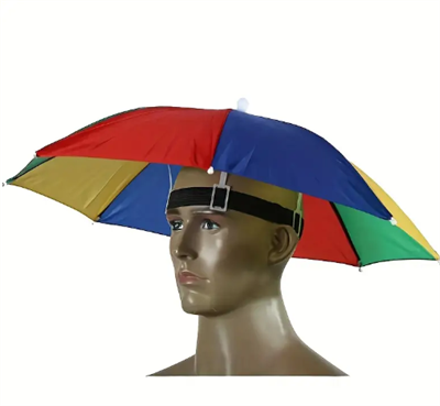 1pc Foldable Headwear Umbrella For Fishing, Hiking, Camping Camouflage Umbrella