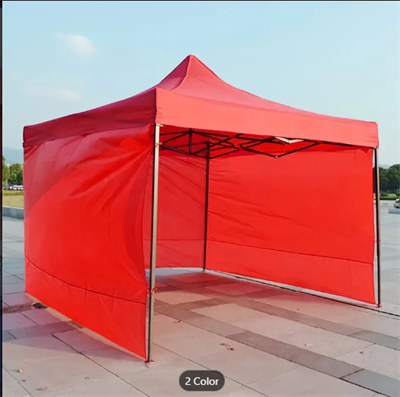 Durable Outdoor Tent Canopy - Windproof & Waterproof, 299.97cm x 194.82cm with Thickened Edges and Transparent Side Panels for Night Markets (Top & Frame Not Included)