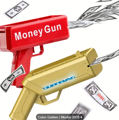 Make It Rain Money Gun - Plastic Cash Spray Prop for Party Favors & Festive Celebrations