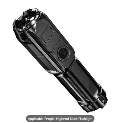 1pc Powerful Zoomable Flashlight, Outdoor Multi-functional Portable Home Small Flashlight, Telescopic Zoom Light