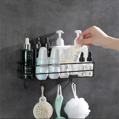 2 In 1 Wall Mounted Bathroom Rack (random Color)