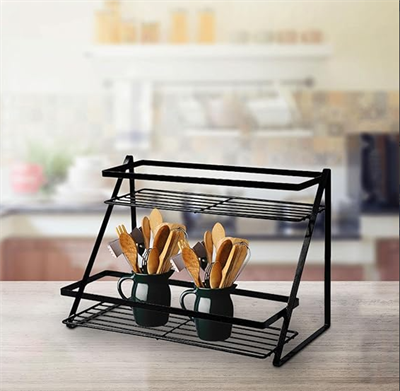 2 Tier Spice Rack Shelf Kitchen Accessories Rack Stand , Multi-purpose Kitchen Spice Rack Holder,