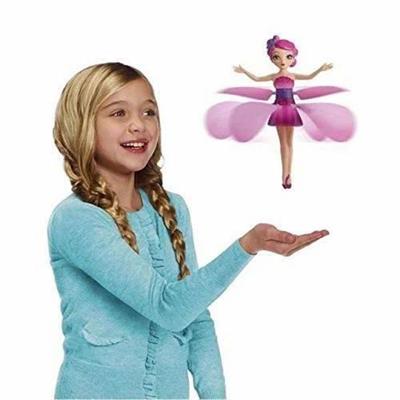 Flying Fairy Princess Doll For Girls | Flying Doll Hand Control Helicopter Doll | Usb Rechargeable | Flying Sensor Toy No Ratings ( Random Color )