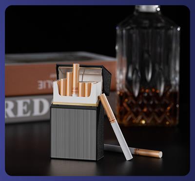 Cigarette Case Dispenser With Rechargeable Lighter