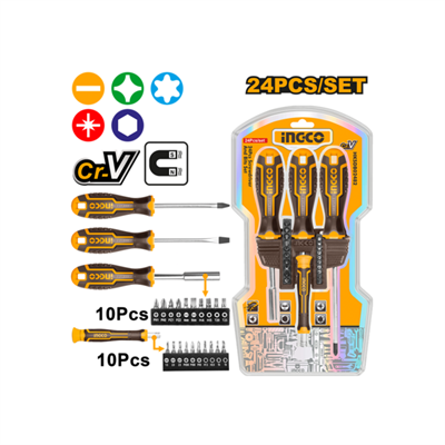 24 Pcs screwdriver and  bits set - HKSDB02482