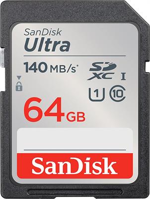 Sandisk Ultra SDXC UHS-1 Card, 140MB/s, 64GB