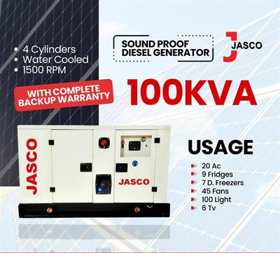 Jasco Diesel Generator 100 KVA