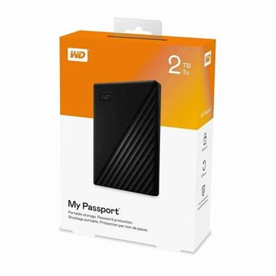 Western Digital 2 TB My Passport External Portable Hard Disk Drive (HDD), USB 3.0, Black