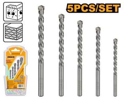 Ingco 5 Pcs masonry drill bits  set-AKDB3055