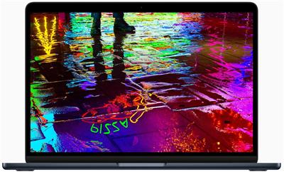 Apple Macbook Air 13.6" MLY33 Apple M2 Chip, 8GB DDR4, 256GB SSD, Apple M2 8-core Graphics, 13.6" IPS LED, Backlit Keyboard, mac OS, Midnight