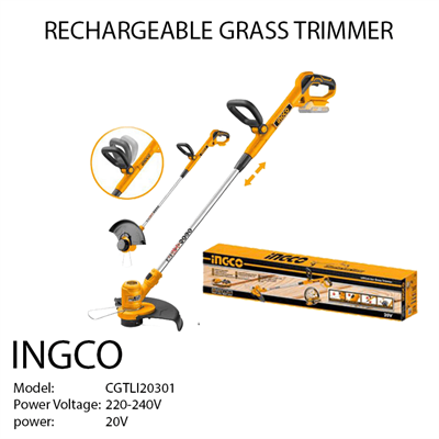 Ingco Grass Trimmer Rechargeable Lithium-Ion - CGTLI20301