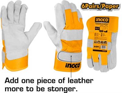 Ingco Leather gloves - HGVC01