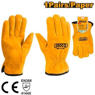 Ingco Leather gloves - HGVC02