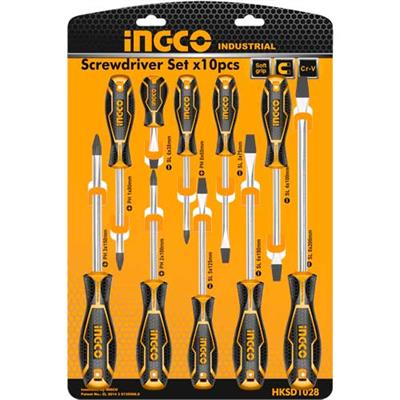 Ingco 10 Pcs screwdriver set - HKSD1028