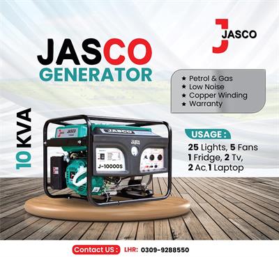 Jasco Generator 10 KVA -  Green Series J10000s