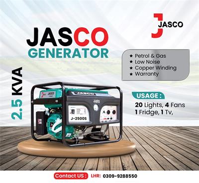 Jasco Generator 2.5KVA - Green Series J2500s