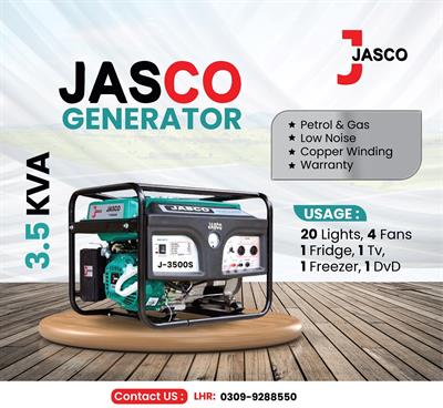 Jasco 3.5 KVA Generator (J3500s)