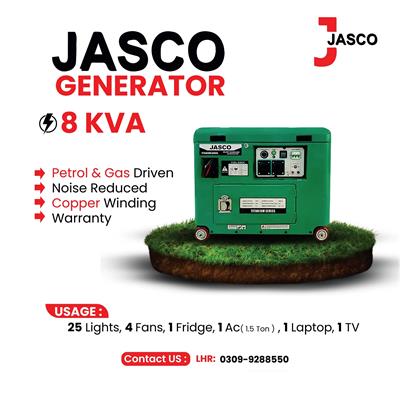 Jasco Generator 8 KVA - BS Silent Series J8000BS