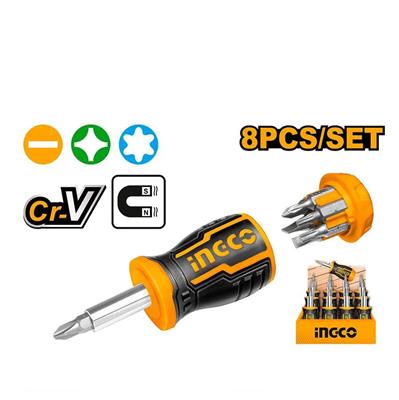 Ingco Super Select 8 in 1 Stubby Screwdriver Set - AKISDS0708