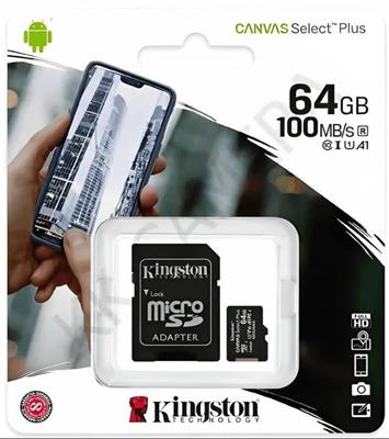 64gb Kingston MicroSD Card - Class 10 - 100mbps