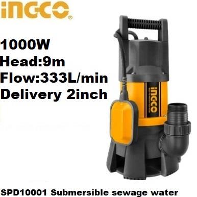 Ingco Submersible sewage water pump 1000W - SPD10001