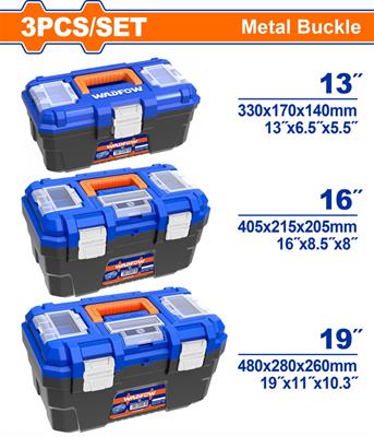 3 Pcs Plastic tool boxes set - WTB4103