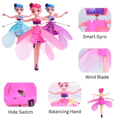 Magical Flying Fairy Doll,hand Sensor Control / Sky Dancers Flying Toy, (random Color)