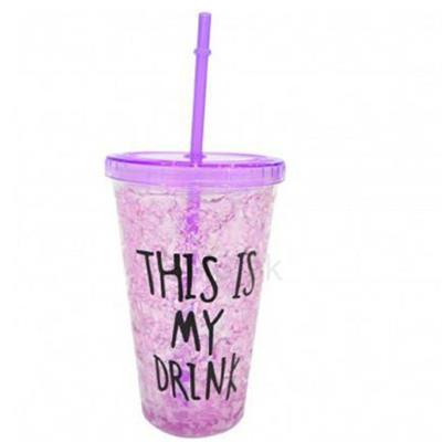 Acrylic Tumbler with Straw - Purple