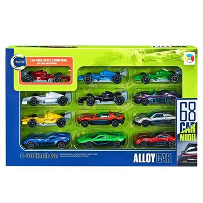 Die-Cast Alloy Car Set - 12 Mini Cars for Kids