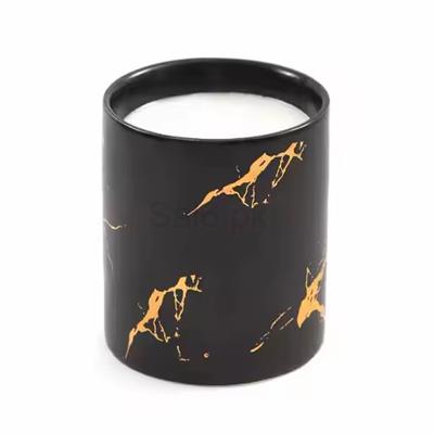 Black Ceramic Candle Jar