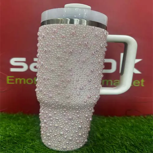 Fancy Shiny Tumbler - White