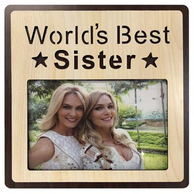 World's Best Sister Wooden Frame