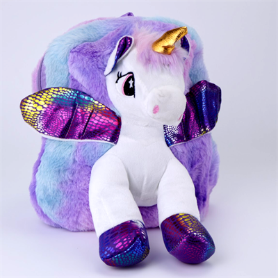 Magical Unicorn Furry Backpack