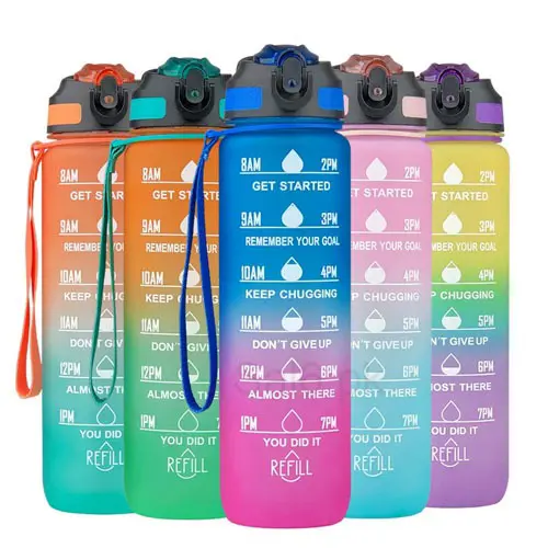 Motivational Time Marker Water Bottle – 1L