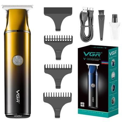 VGR V-986 Professional Digital Display Rechargeable cordless Pro Self Haircut Beard trimmer Stainless steel Blades