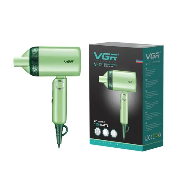 VGR V-421 Professional Foldable Hair Dryer 1200W DC Motor 2 Speed