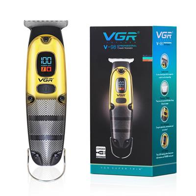 VGR V-981 Corded & Cordless Professional Hair Trimmer for Men – 150 min Runtime with LED Display