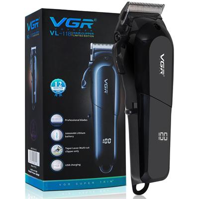 VGR VL-118 Limited Edition Professional Corded & Cordless Hair Clipper with LED Display