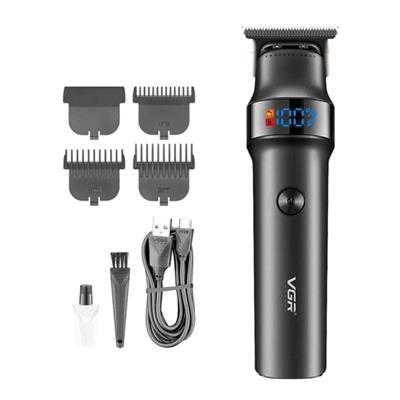 VGR V-987 Professional Digital Display Turbo function 7000RPM Zero Gapped Cordless Pro Self Haircut Hair Clipper Beard trimmer Stainless steel & Ceramic Blade