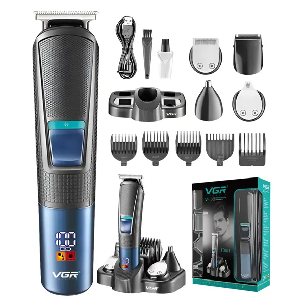 VGR V-108 Professional 10 in 1 Grooming Kit All in one 