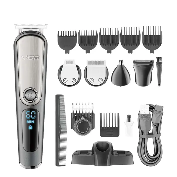 VGR V-105 5-in-1, Face, Hair and Body - Multi Grooming Kit