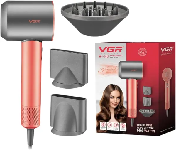 VGR V-440 Professional Hair Dryer & Styler – 110000 RPM BLDC Motor, Ionic Technology