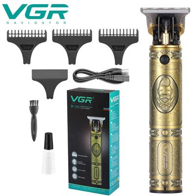 VGR V-085 Rechargeable Hair Clippers with Zero Gapped Baldheaded T-Blade Trimmer